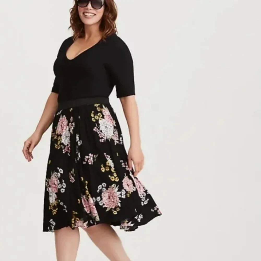 Torrid Swing midi skirt with tulle underskirt sz1X - Picture 3 of 13
